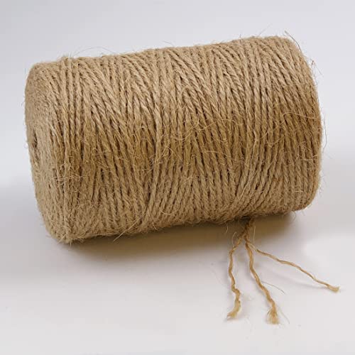 PH PERKHOMY Natural Jute Twine 2mm x 600 Feet - Eco-Friendly Craft & Packaging String Brown