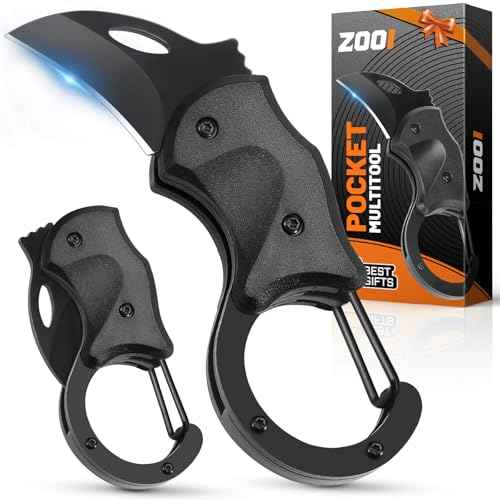 ZOOI Stocking Stuffers Gifts for Men Pocket Carabiner Gadgets, Mens Gifts for Christmas, Anniversary Birthday Gifts for Men Dad Husband Him Grandpa, White Elephant Gift for Adults, EDC Gadgets Tool