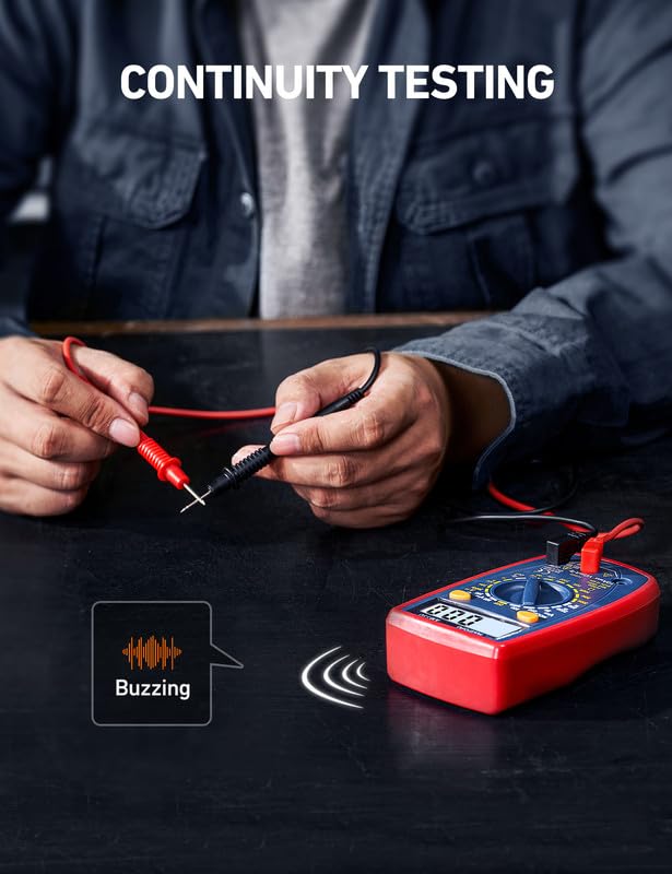 AstroAI Blue Digital Multimeter Tester 2000 Counts Volt Amp Ohm Meter