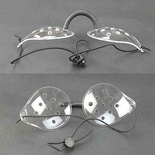EDWERD Clear Eyes Protect Shield Glasses, Eyes Post-Op Cover Breathable Patch Guard with Elastic Strap for Myopia, Cataract Recovery, 2 PCS (B)
