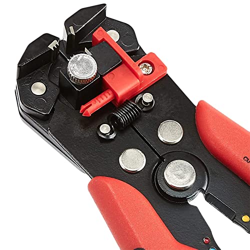 Self-Adjusting Wire Stripper and Crimping Tool for 10-24 AWG Cables
