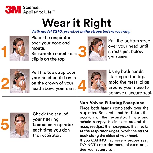 3M N95 Particulate Respirator Mask Pack of 20 - OSHA Approved Dust Protection
