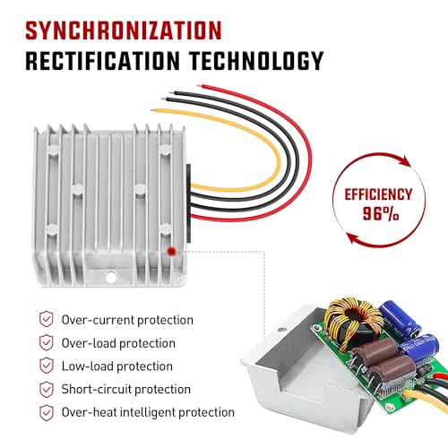 Nilight 24V to 12V DC-DC Step Down Converter 240W 20A Waterproof