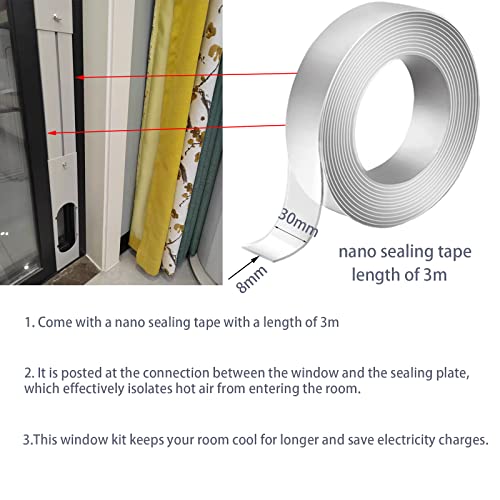 FFXWTSF 5.9 Inch Portable Air Conditioner Window Kit with Exhaust Hose & Adjustable Seal