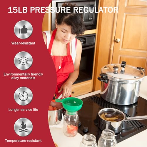 Presto Pressure Canner Regulator Weight 15lb - 09978 Replacement for 50294 50626 09913 (Silver, 1 Pack)
