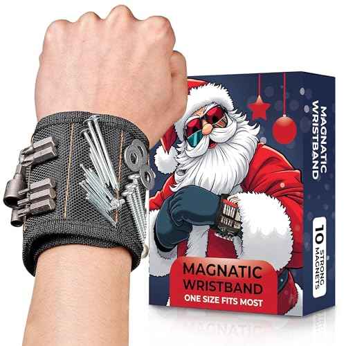 Gifts for Men Stocking Stuffers for Women Christmas - Magnetic Wristband for Holding Screws White Elephant Gifts for Adults Gifts for Men Who Have Everything Tools Dad Teens Husband Boyfriend
