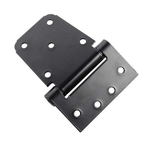 HOME MASTER HARDWARE Self-Closing Spring Gate Hinge 3-1/2" Heavy Duty Automatic T Hinges Steel Black Finish with Screws 2-Pack for Wood Fence Gate Vinyl Shed Door