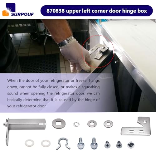 Top Left Door Hinge Cartridge 870838 for TRUE Refrigerator Door Kit