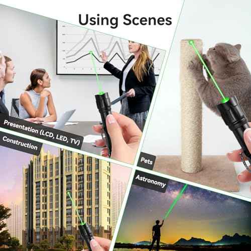[Professional] Rechargeable Green Laser Pointer High Power Green Beam Laser Light Long Distance Range For TV/LED/LCD Screens Tactical Flashlights Presentation Office/Outdoors/Astronomic [004](1)