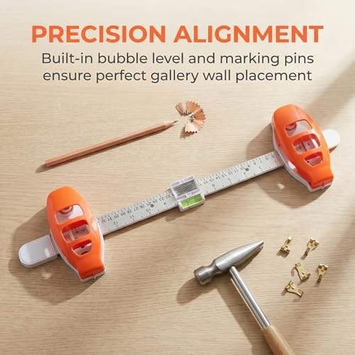 Luocute Picture Hanging Level Tool - Sturdy ABS Wall Decor Alignment Ruler