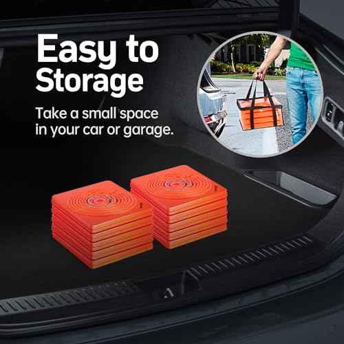 BATTIFE [2 Pack] 28 Inch Collapsible Traffic Safety Orange Cones, Multi Purpose Pop-up Cones and Reflective Collar, for Road Parking, Driving Practice