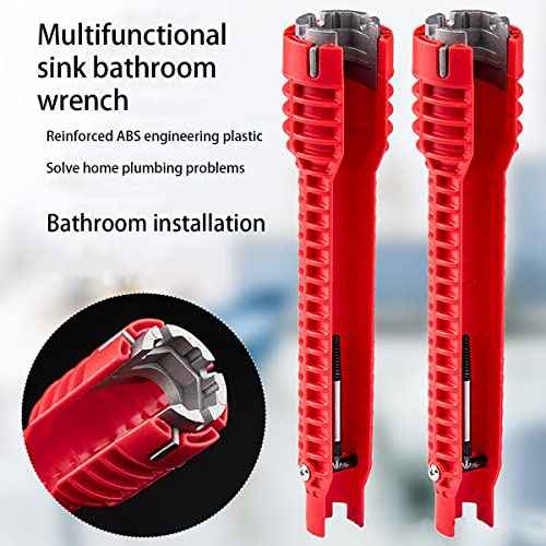 8 in 1 Multifunctional Sink Bathroom Wrench, Plumbing Installation Tool Household Water Pipe Faucet Washing Basin Corner Valve Sink Repair Removal Tool