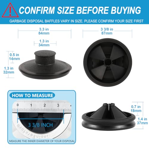 3-3/8" Garbage Disposal Splash Guard for InSinkErator & Moen - B_ 3-3/8" Variation