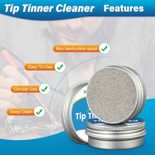 Tip Cleaning Kit, Solder Wick, 0.6mm Solder Wire, Solder Iron Tip, Brass Cleaning Wire, Soldering Tip Cleaner, Cleaning Sponge & Solder Flux, Supplied By Wonderway (SWK-002)