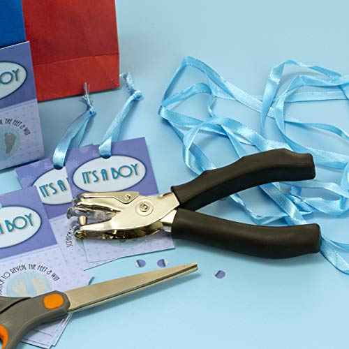 Officemate 1 Hole Punch with Soft Grip Handle, 8 Sheet Capacity, Black (90083)