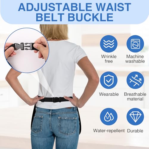 2 Pcs Delantales Para Limpieza, 5 Pocket Waterproof Cleaning Apron for Limpieza Housekeeping with 4 Pcs Sponge