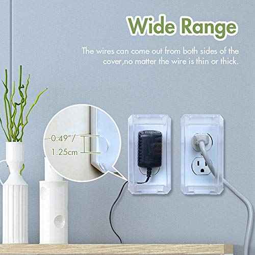 EUDEMON Baby Safety Electrical Outlet Cover Box Childproof Large Plug Cover for Babyproofing Outlets Easy to Install & Use (1 Pack,Transparent)