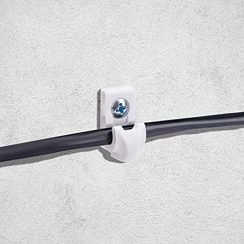 25 Pcs White Wall Shelf Clips with Screws - Durable Plastic Closet Support Brackets