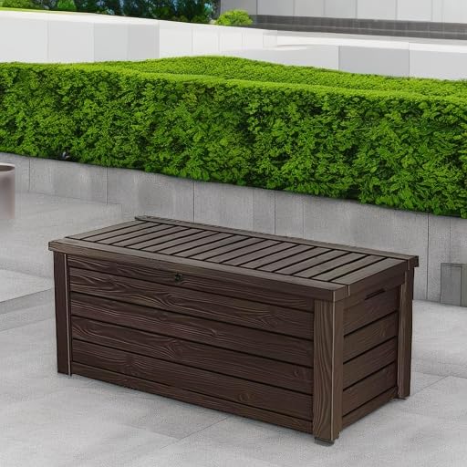 Keter Westwood Brown 150 Gallon Outdoor Storage Box & Bench