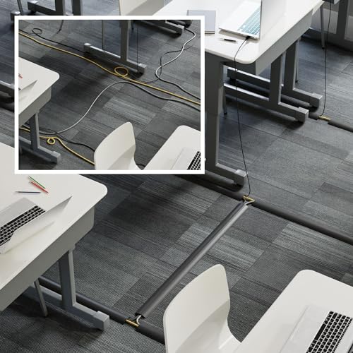 D-Line 6ft Black Floor Cord Cover Cable Protector for Extension Cords