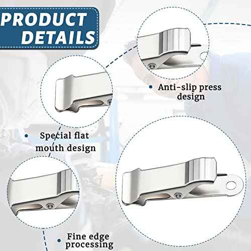 20 Pcs Metal Mini Clamps Mini Spring Clamp Crocodile Alligator Clips 1/2 Inch Wide for Work, Smooth Jaw, 5/16 Inch Capacity (Silver)