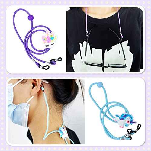 8 Pcs Kids Glasses Strap Anti-slip Eyeglass Straps Adjuster Stretchy Sunglass Strap for Boys Girls