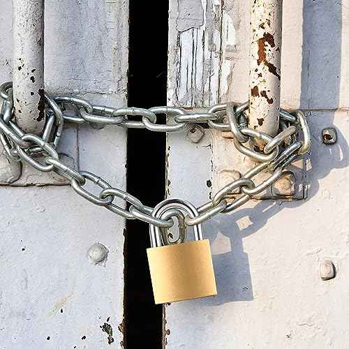 4 Pcs Small Keyed Padlocks with Keys, Pad Locks,Solid Brass Padlock with Key, Lockers Locks with Same Keys for Toolbox, Sheds, Storage Unit, Gym, Fence, Lockers Padlocks