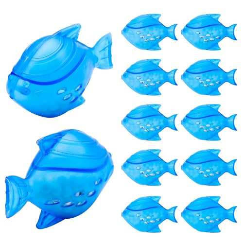 Funmit 12-Pack Humidifier Cleaner Fish, Blue — Removes Mineral Build-Up