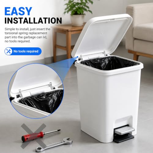 Twisina 6Pcs Soft Close Trash Can Dampers Replacement