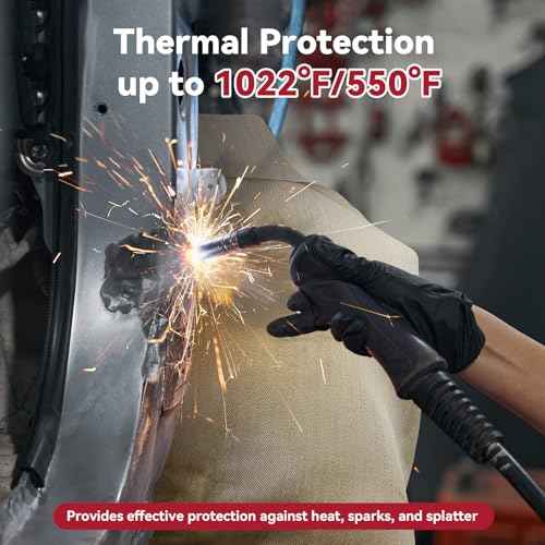 ARCCAPTAIN Welding Blanket 4x6ft, Heavy Duty Fiberglass 1022 ¡ÆF Heat Resistant Fabric Welding Blankets Fireproof 850GSM Thickened, Thermal Resistant Insulation Welding Curtain for Grill, Smoker