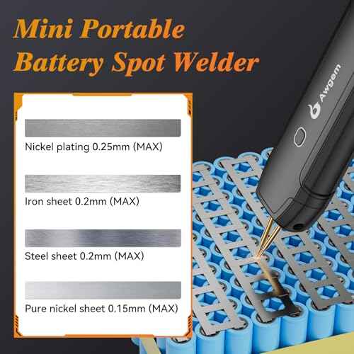 Battery Spot Welder, Awgem Battery Welder 99 Gear Handheld Spot Welder with LCD Screen Auto/Humanized Manual Modes, Portable Spot Welding Machine for Welding Nickel Strips and Iron