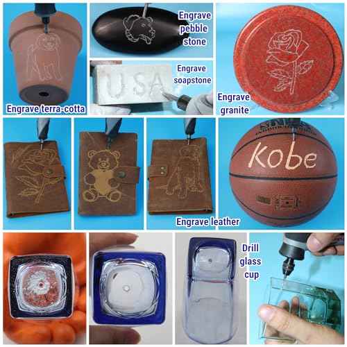 10 Pcs Carbide Burr Set 1/8" Shank Compatible with Dremel Bits Rotary Tools Attachment Kit Rasp Drill File Accessories Metal Wood Stone Steel Grinding Carving Cutting Polishing Solid Tungsten