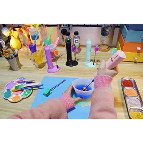 4/Large+4/Small Sizes Silicone Resin Mixer Paddles,Reusable Reusable Paint and Resin Mixer Paddle to Mix Epoxy Resin, Paint, Ceramic Glaze and Reduce Bubbles - Paint Mixer for Drill (4/Large+4/Small)