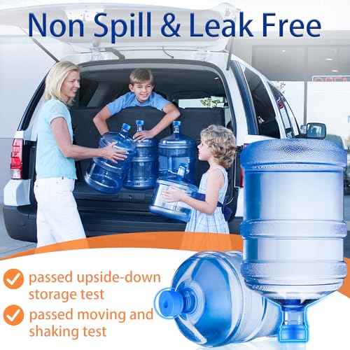 3 and 5 Gallon Water Jug Cap, Silicone Reusable Replacement Cap, Non Spill Bottle Caps for 55mm Bottle Water Dispenser Caps - Pack of 3