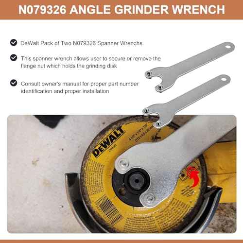 2 Pack N079326 Angle Grinder Wrench Replace Genuine Equipment for De-walt D28112, D28114, D28402, D28402B, D28402K, D28402N