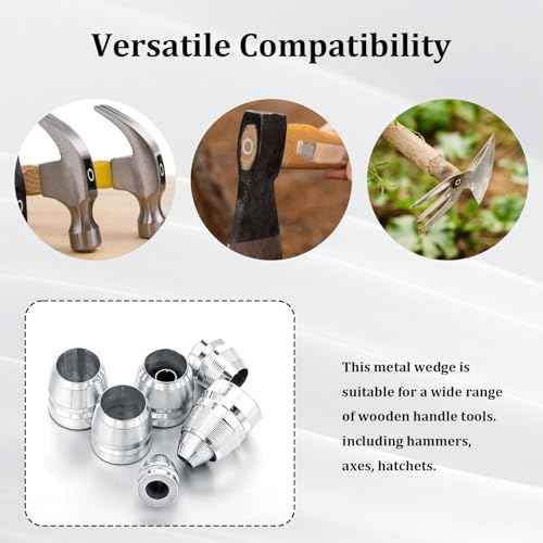 30 Pcs Round Axe Handle, Metal Wedge Hammer Handle Wedges, Hand Steel Wedges for Axe Claw Hammer Sledge(0.31/0.39/0.47 Inch)