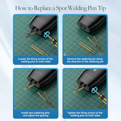 11-Level Handheld Spot Welder for 18650 Li-ion Batteries, Automatic and Manual Dual Mode Welding Machine with Replaceable Copper Tip, DIY/Power Tool Repair Kit