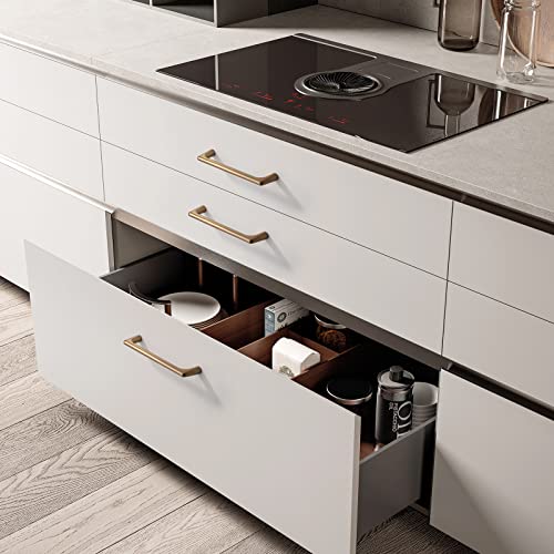Asidrama 10 Pack 5 Inch Champagne Bronze Cabinet Pulls - Heavy Duty Kitchen Handles