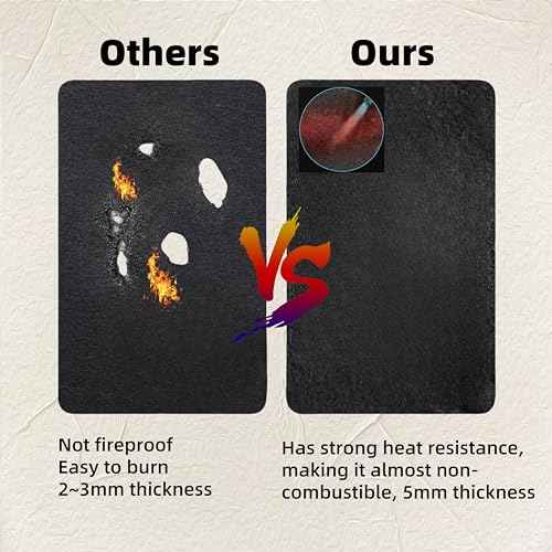 39 x 48 x 1/5 inches Carbon Fiber Welding Blanket Fireproof, Heat Resistant Fabric 1800¡ÆF High Temp Insulation Pad, Flame Retardant Protective Mat for Soldering Welding Brazing Plumbing