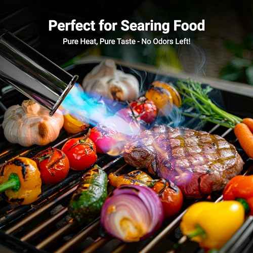 ThermoMaven Powerful Propane Torch, Kitchen Cooking Torch, Culinary Torch Lighter, Adjustable Blow Torch for Sous Vide Searing Steak, BBQ, Grill, Campfire Charcoal Starter (Propane Tank Not Included)