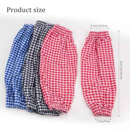KOOBOOK 3Pairs Cotton Linen Arm Sleeves Reusable Forearm Protectors for Kitchen Cooking Gardening Oversleeves to Cover Arms Oilproof Arm Sleeves