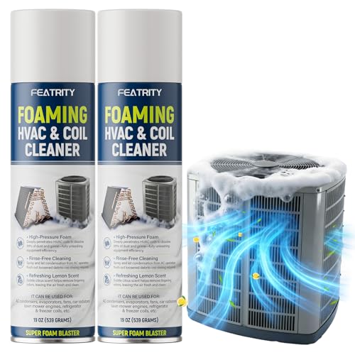 Featrity Foaming AC Coil Cleaner 38oz Pack of 2 for Evaporators & Condensers