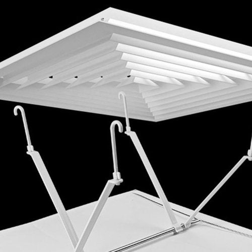 VOSAREA Air Deflector Adjustable Reusable Heat and Air Deflector for Drop Ceiling Vents RV, Home HVAC, and Ceiling Registers White