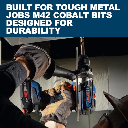 BOSCH CO14B 14-Piece Cobalt Drill Bit Set With Case