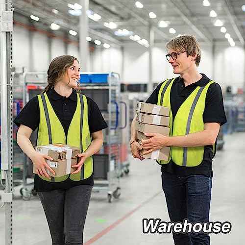 KAYGO High Visibility Safety Vest 1-Inch Reflective Strips Front/Back, KG0008, Breathable Mesh, One Size, Unisex