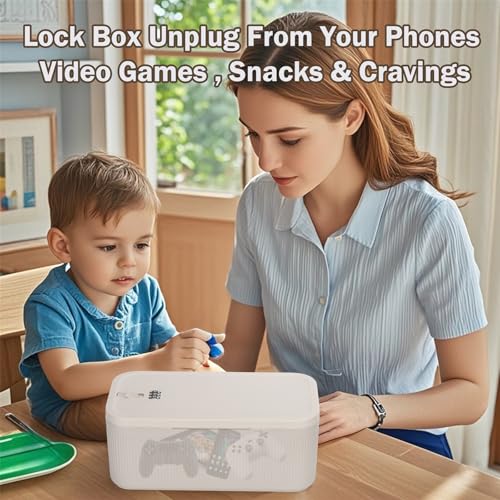 GLOQESEN Beige Locking Medicine Box with Code, Small Secure Storage for Medications & Valuables