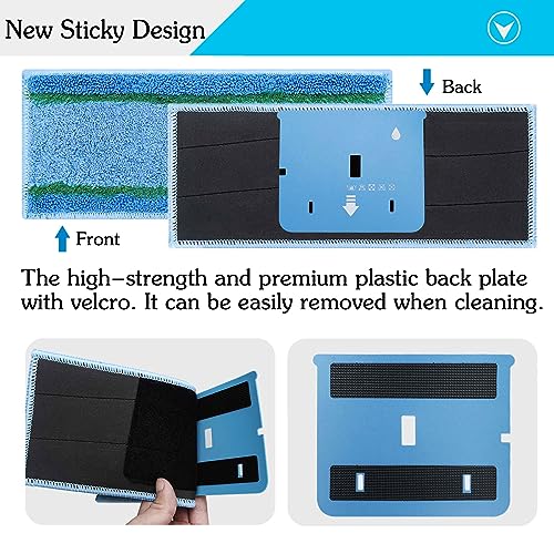 8 Pack Upgraded M6 Wet Mopping Pads for iRobot Braava Jet M6 - Blue, Reusable