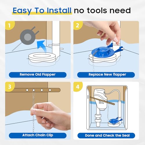 Forynade Universal 2-Inch Toilet Flapper Replacement Kit for American Standard Kohler Toto