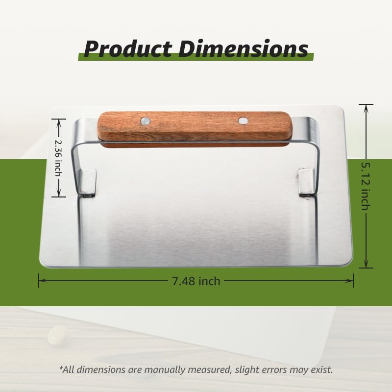 Stainless Steel Trash Compactor Tool with Wooden Handle for Kitchen Waste