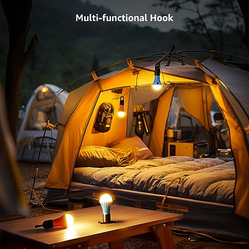 Rechargeable Camping Lantern with 7 RGBW Light Modes - 2 Pack